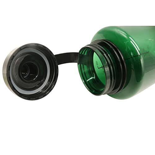 Ozark Trail 32oz Green BPA Free Plastic Water Bottle with Screw-on Lid, Campfire Design