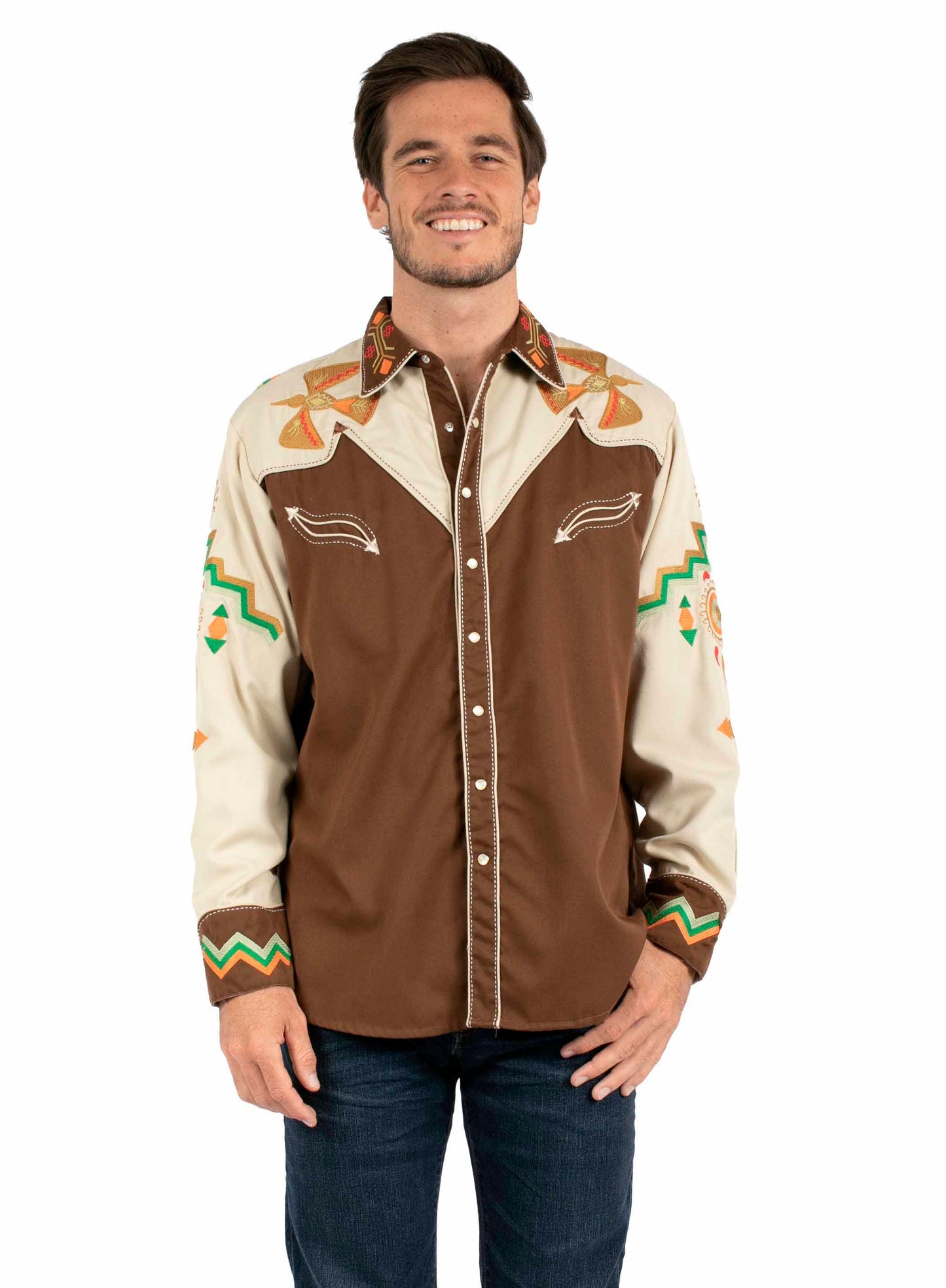 Phoenix Embroidery Shirt - P-734