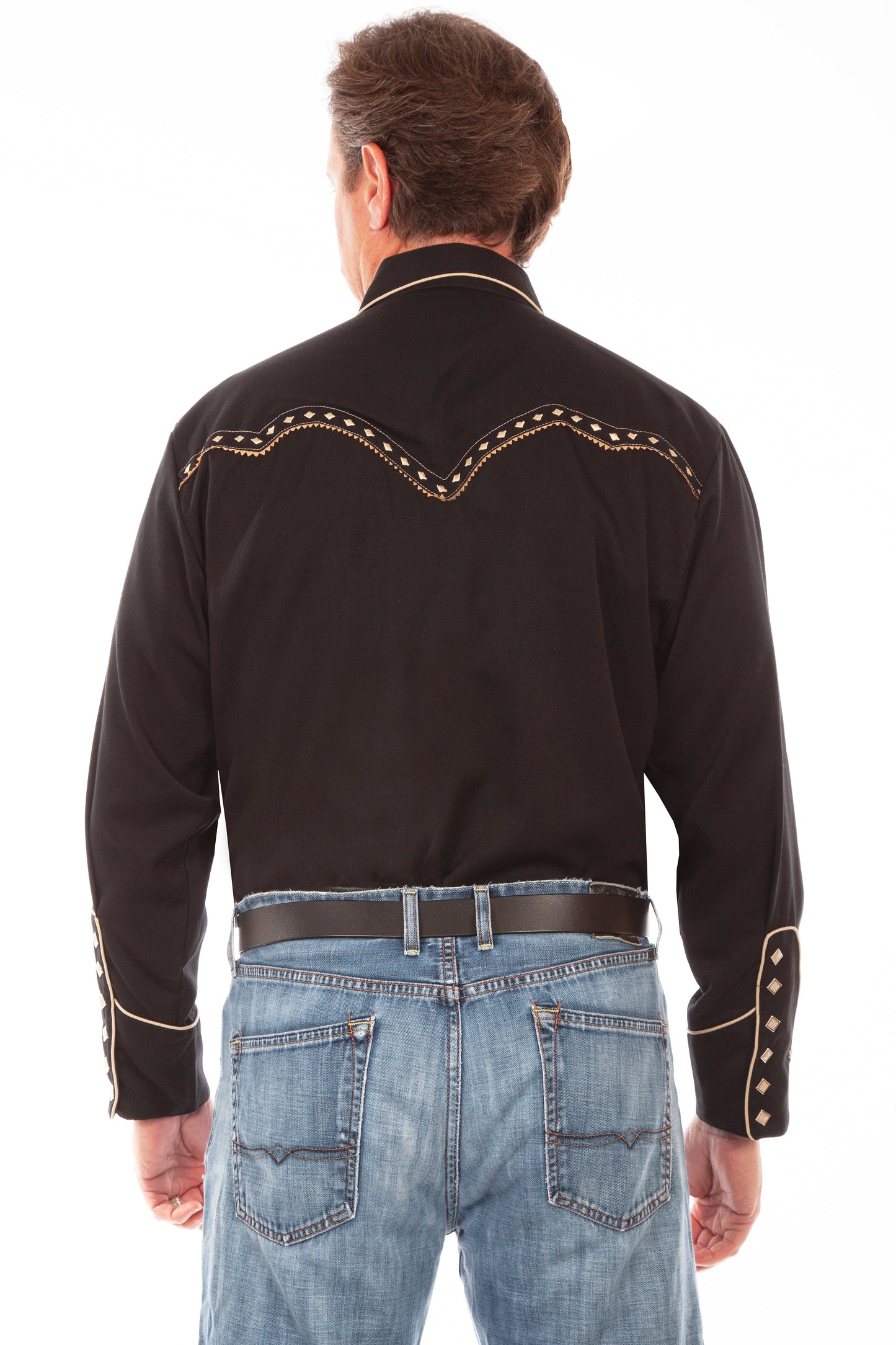 Diamond Yoke Emb. Shirt - P-898X