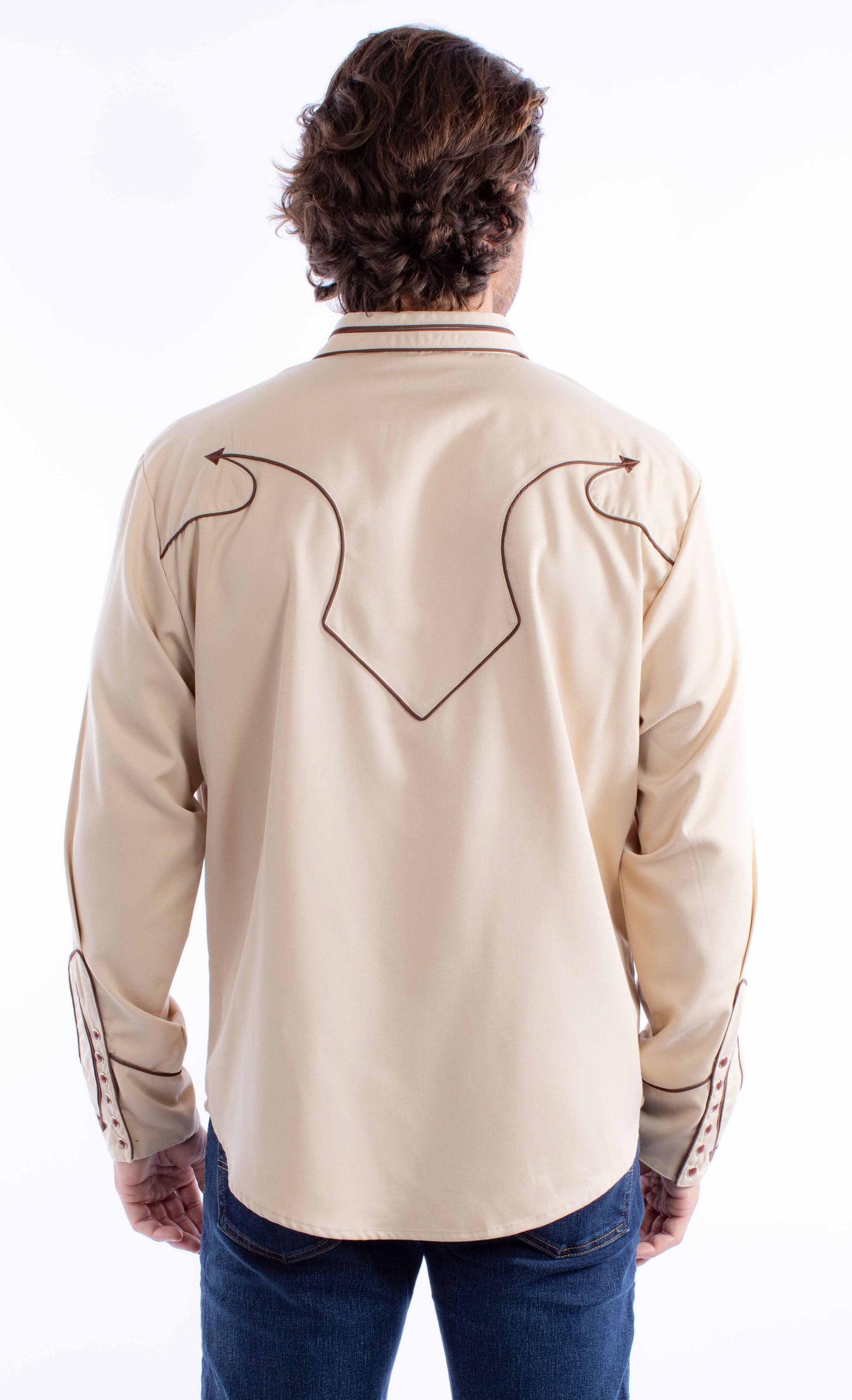 Solid Shirt With Piping & Arrows - P-920