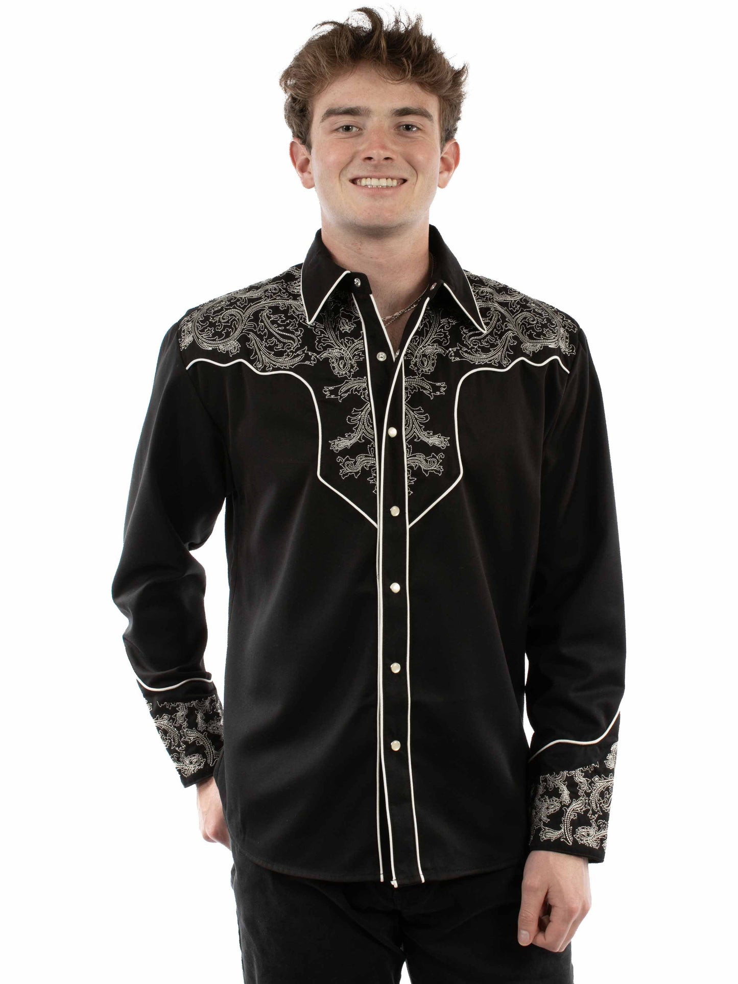 Paisley Embroidered Shirt - P-929