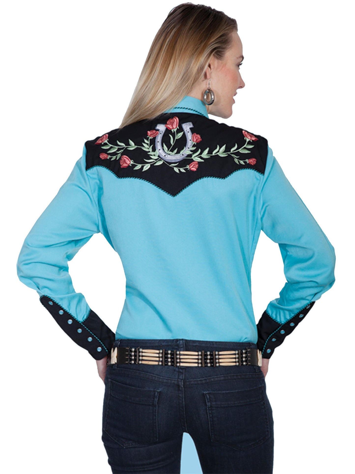 Horse Shoe Emb. Blouse - PL-637
