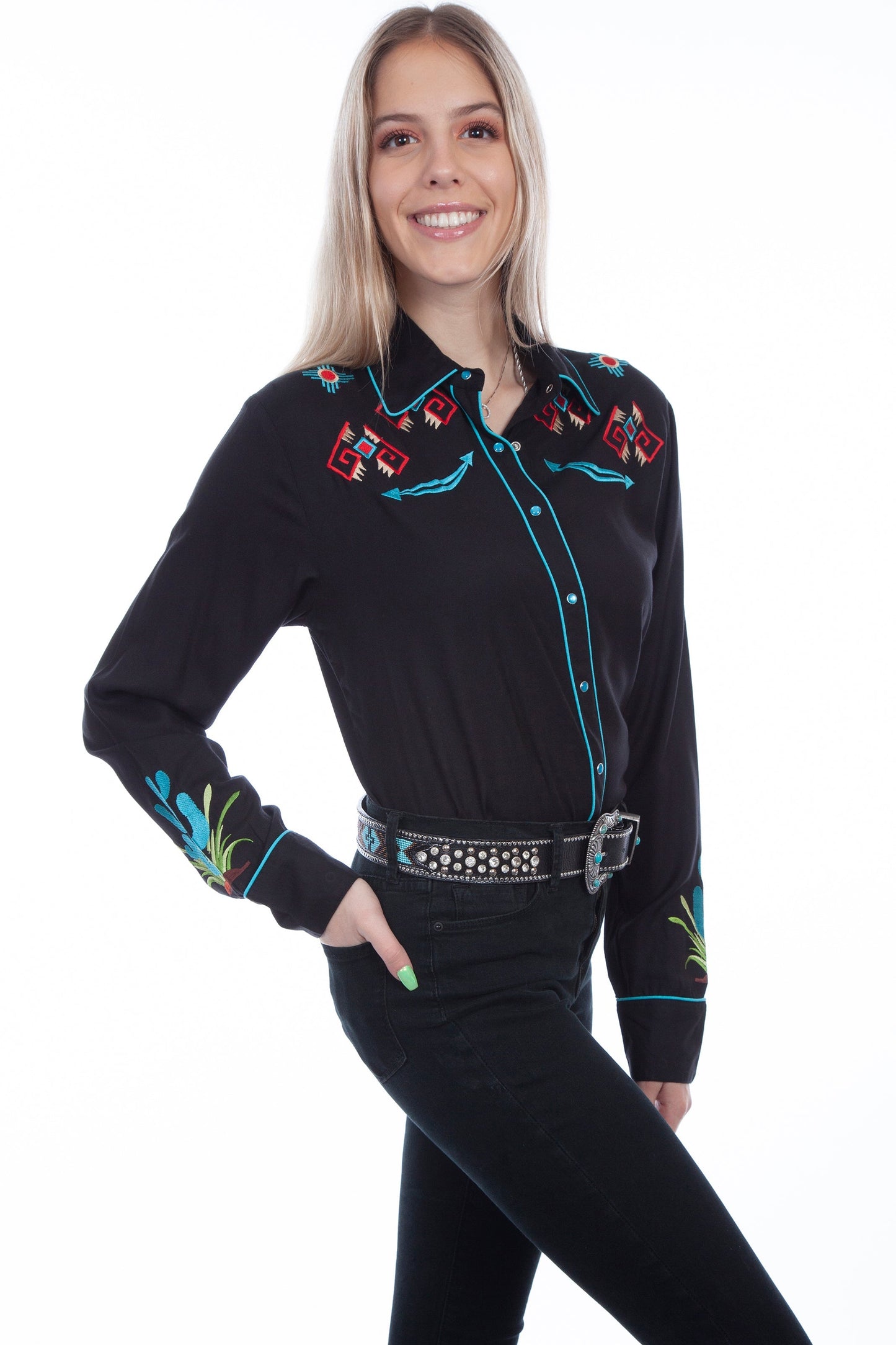 Cactus Emb. Blouse - PL-891