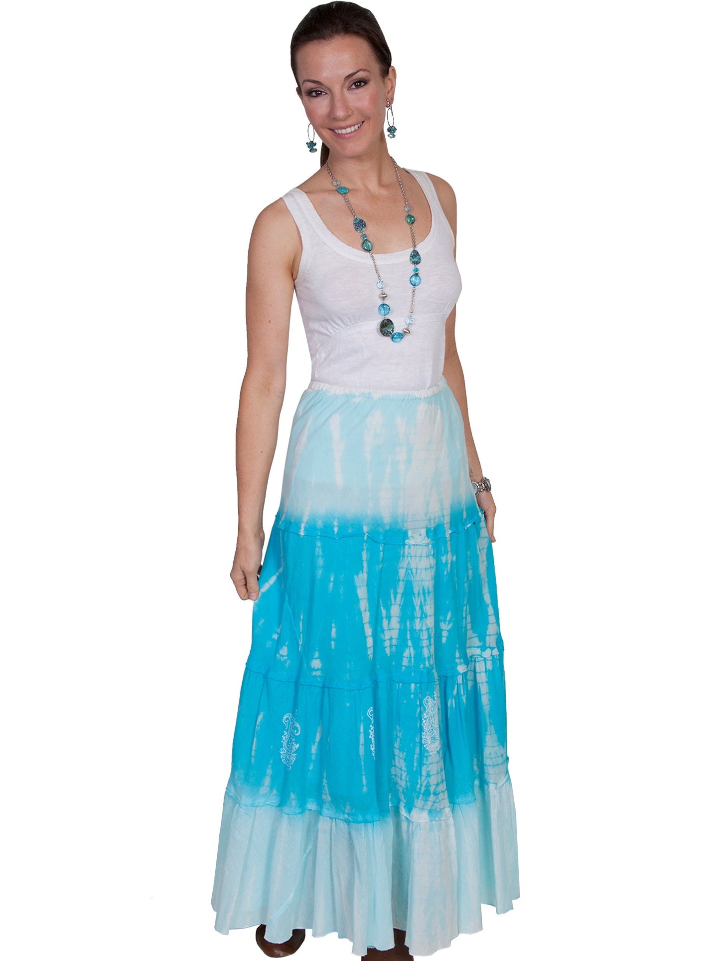 Tie-dye Skirt W/paisley Stencil - PSL-139