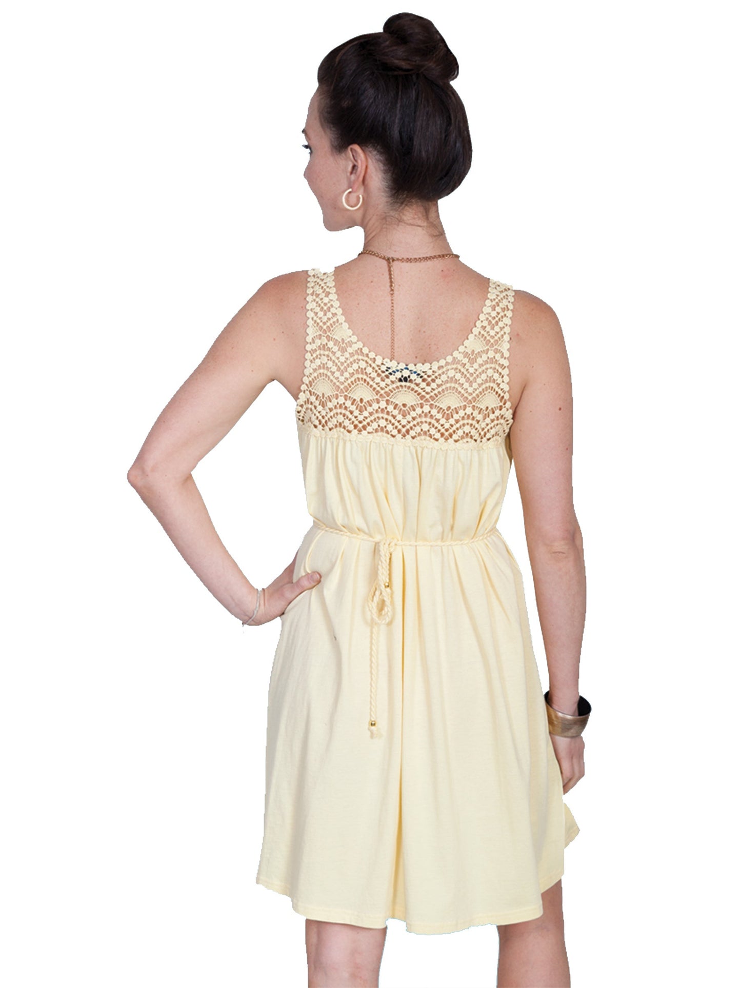 Yellow Dress W/cord Tie - PSL-171
