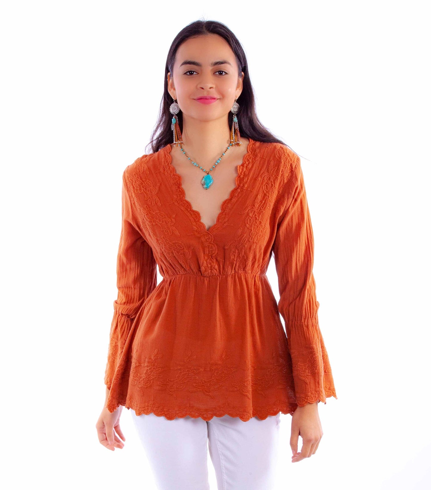 Plunging Neck Line W/bell Sleeves - PSL-221