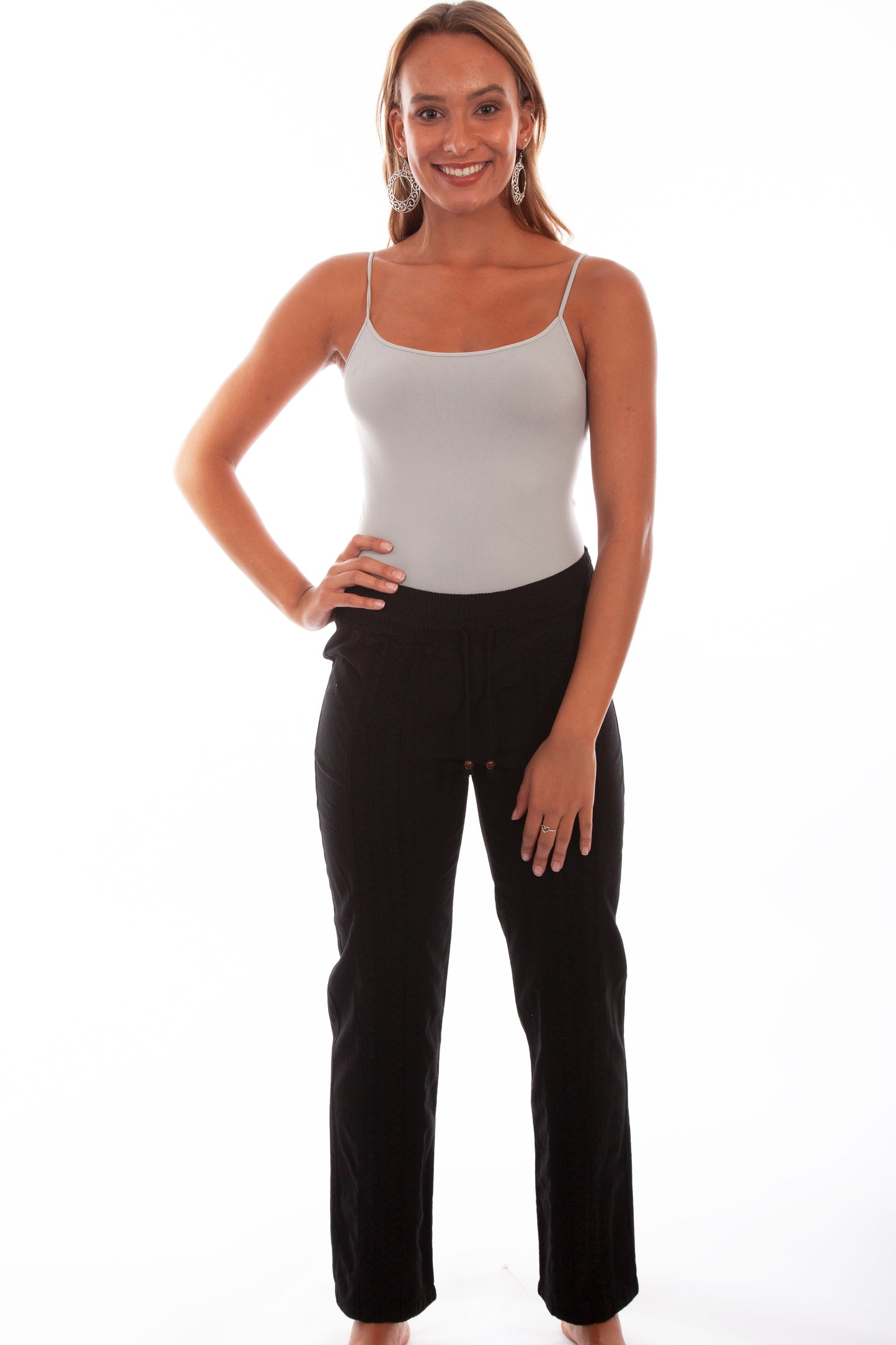 Elastic Waist Crochet Front Pant - PSL-250