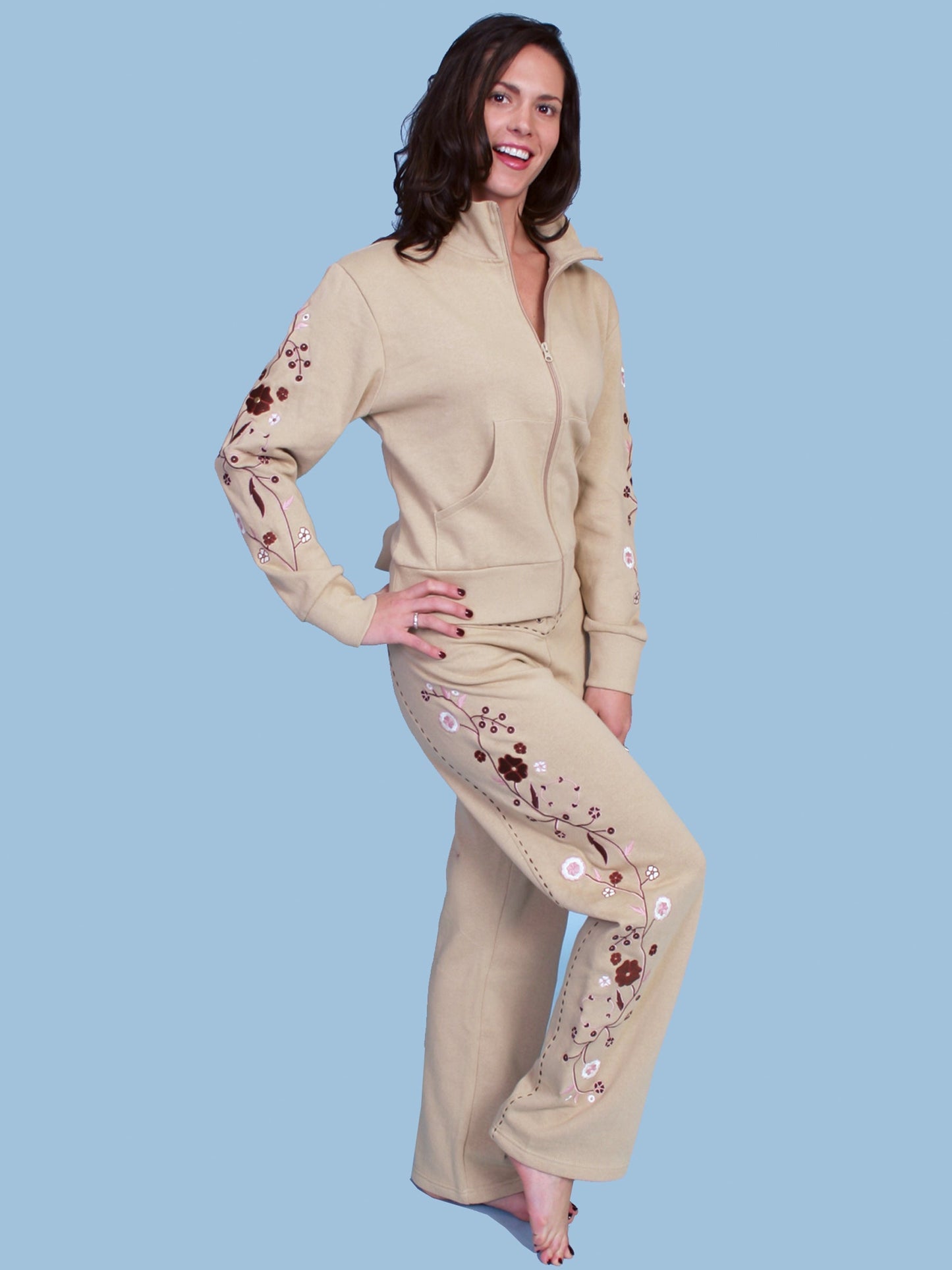 Floral Stud Emb. Jacket - PSW-011