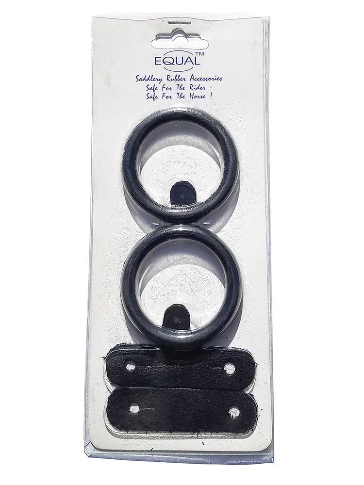 Peacock Safety Stirrup Rings and Leather Tabs