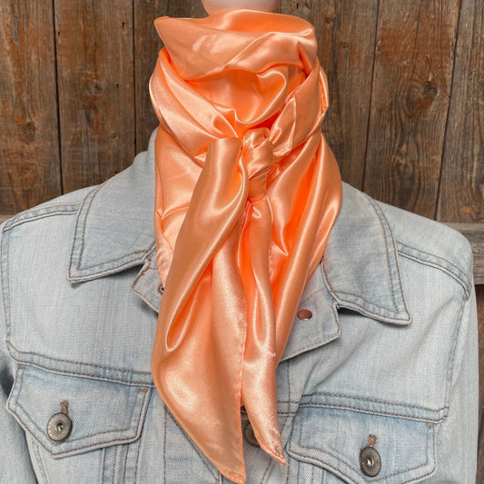 35X35"  Solid Peach  Wild Rag / Scarf WRS24