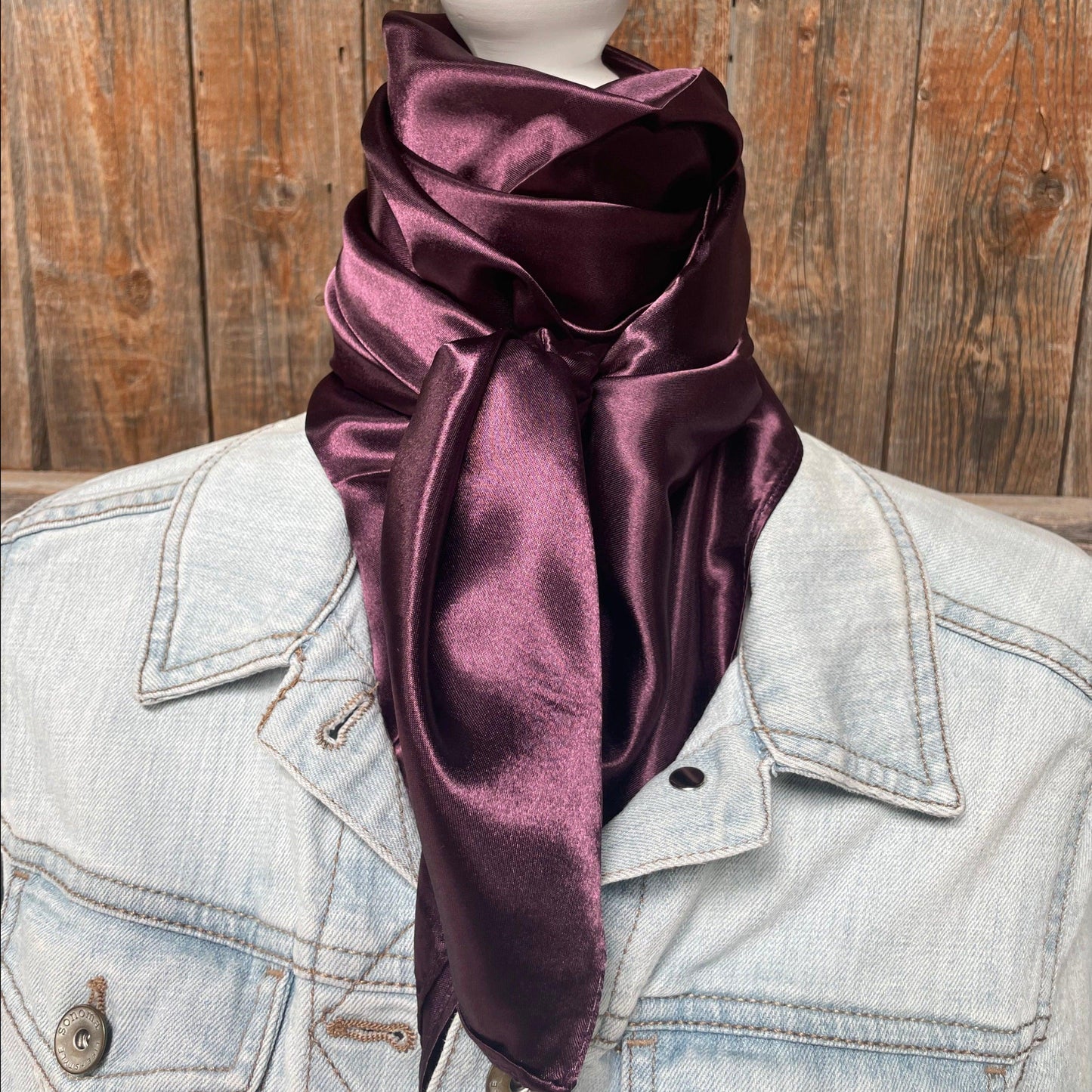 35X35" Solid Plum Wild Rag / Scarf WRS21