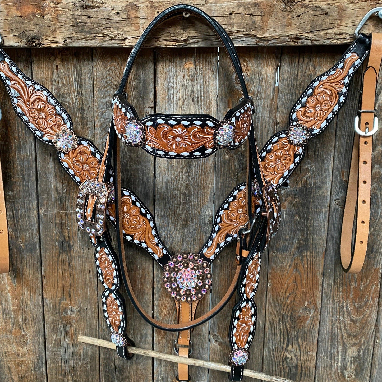 Classic AB Browband/One Ear Tack Set with Wither Strap  #BBBC457
