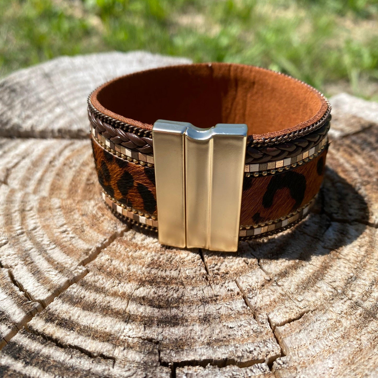 Brown Animal Print Fashion Bracelet XI113