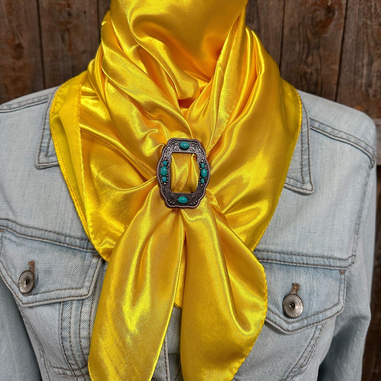35X35" Solid Yellow Wild Rag / Scarf - W195B Slide WRSC23A