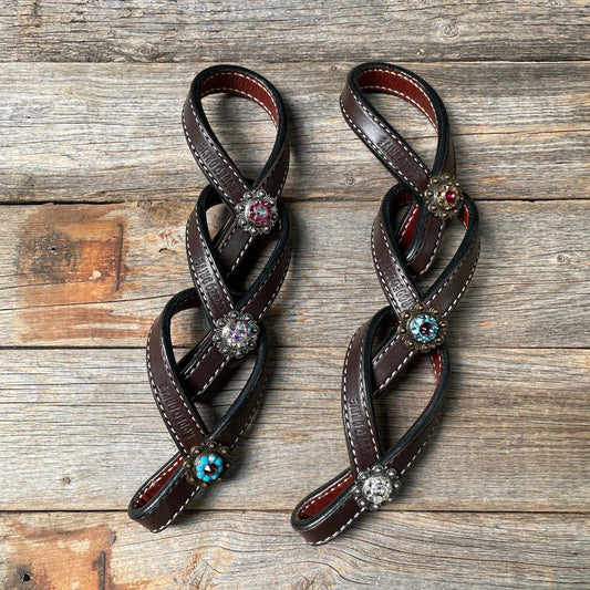 Crystal Dark Oil Rustic Tie Down Keepers