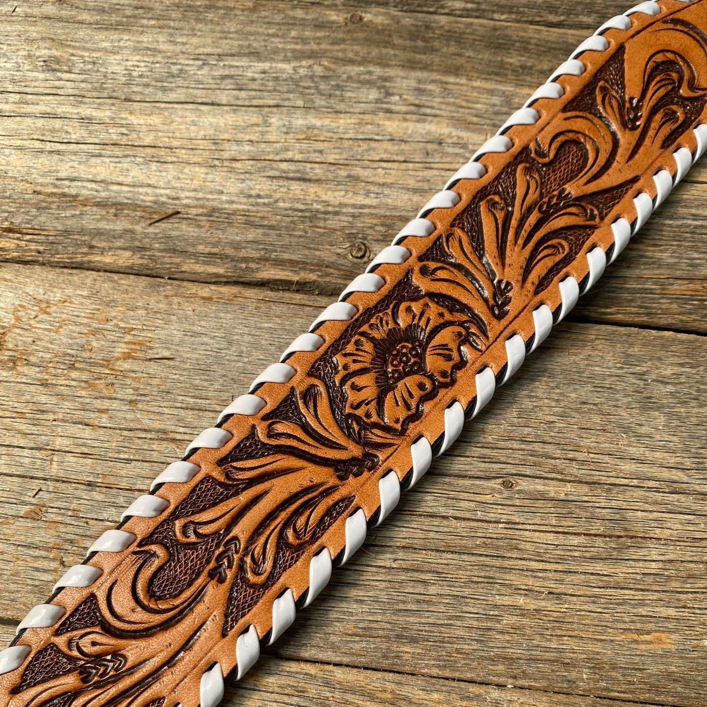 Light Oil Whipstitch Wither Strap #WSWH