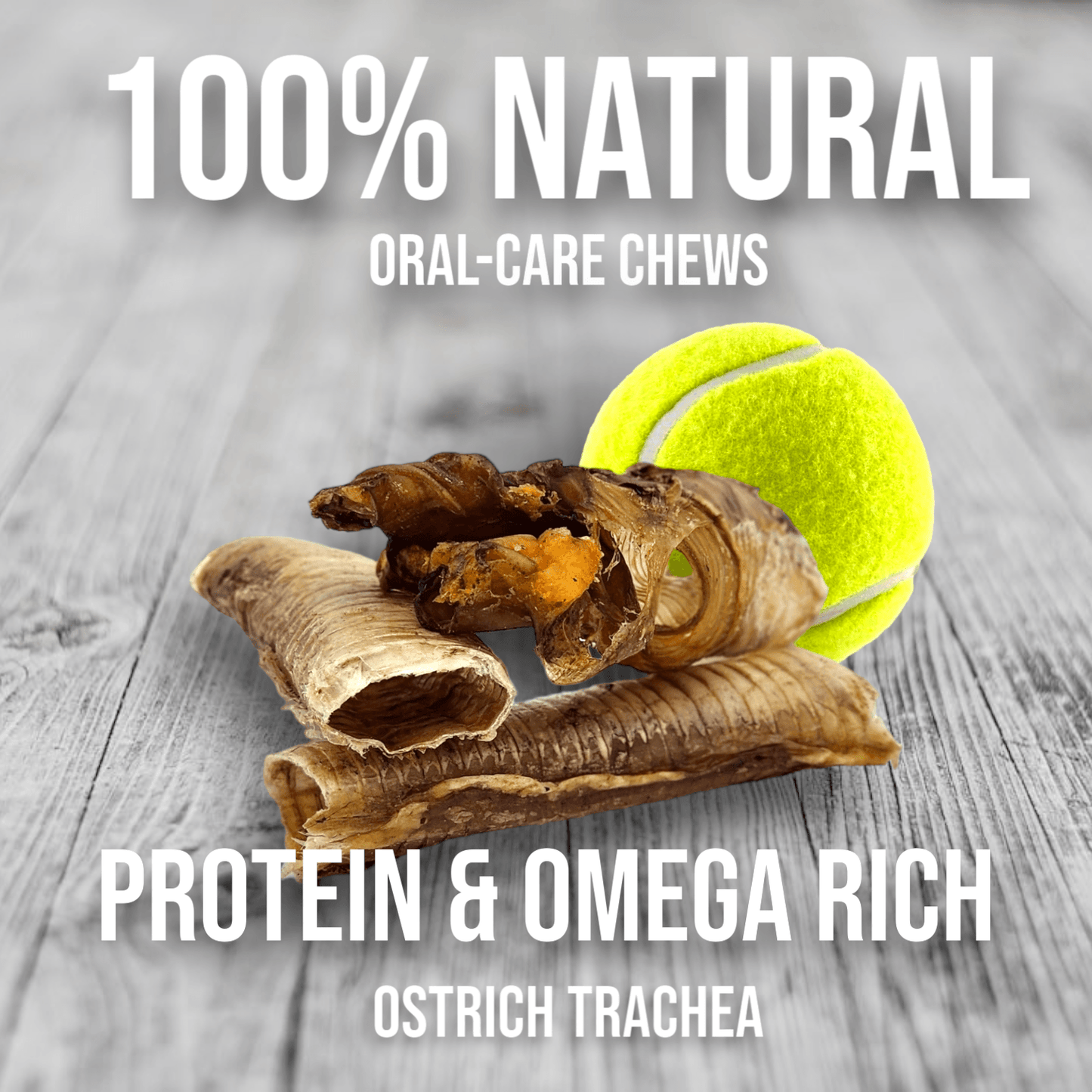 Crunchy Ostrich Trachea Cuts: The Airy, All-Natural Treat for Small to Medium Dogs