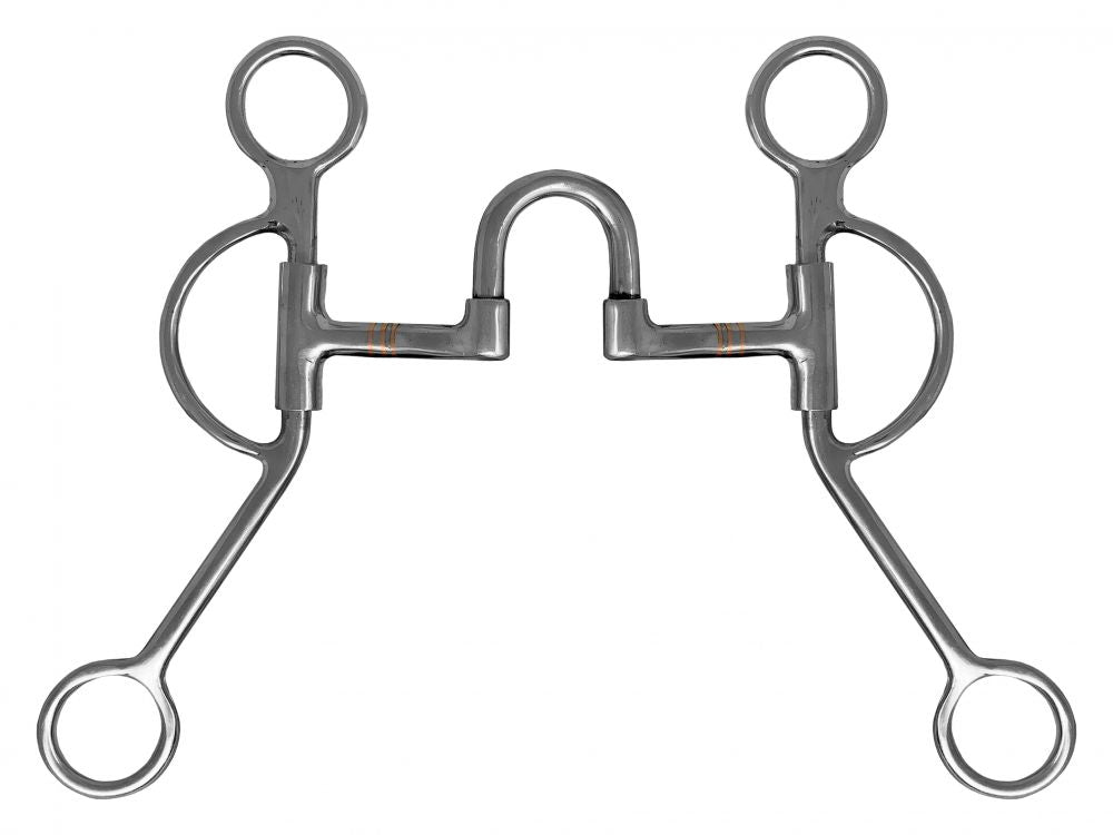 Showman ® Stainless Steel 5" Mouth Correction Bit with 8" Cheeks.