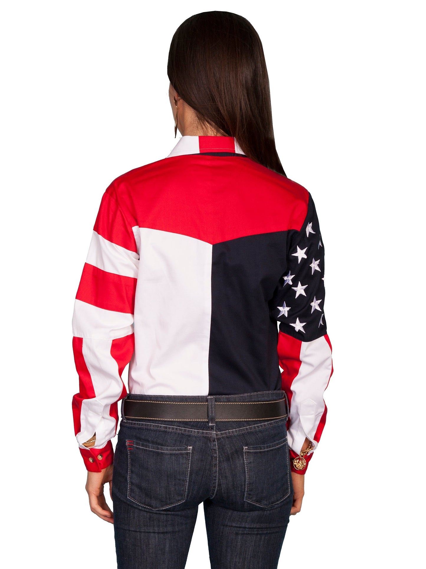Ladies Stars/flag Blouse - RW029L