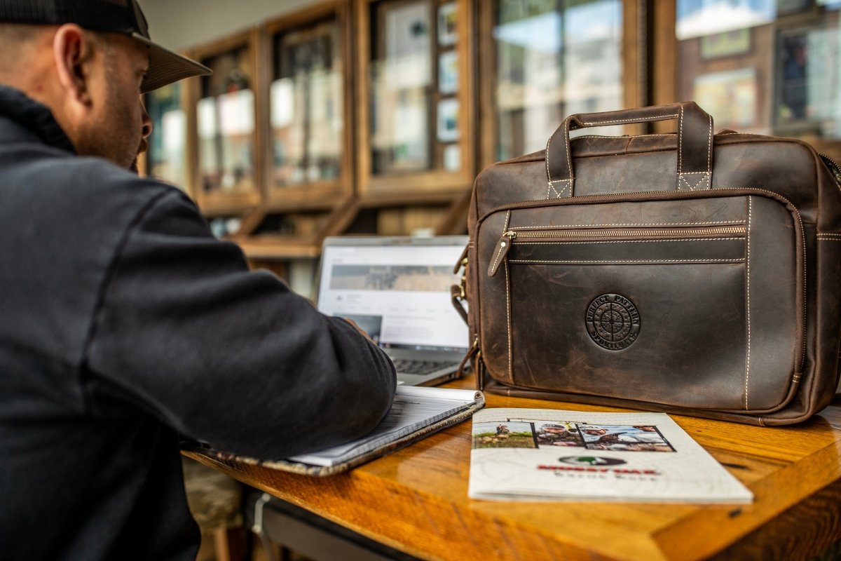 "Greenhead" An Original Bottomland Full Grain Buffalo Leather Briefcase