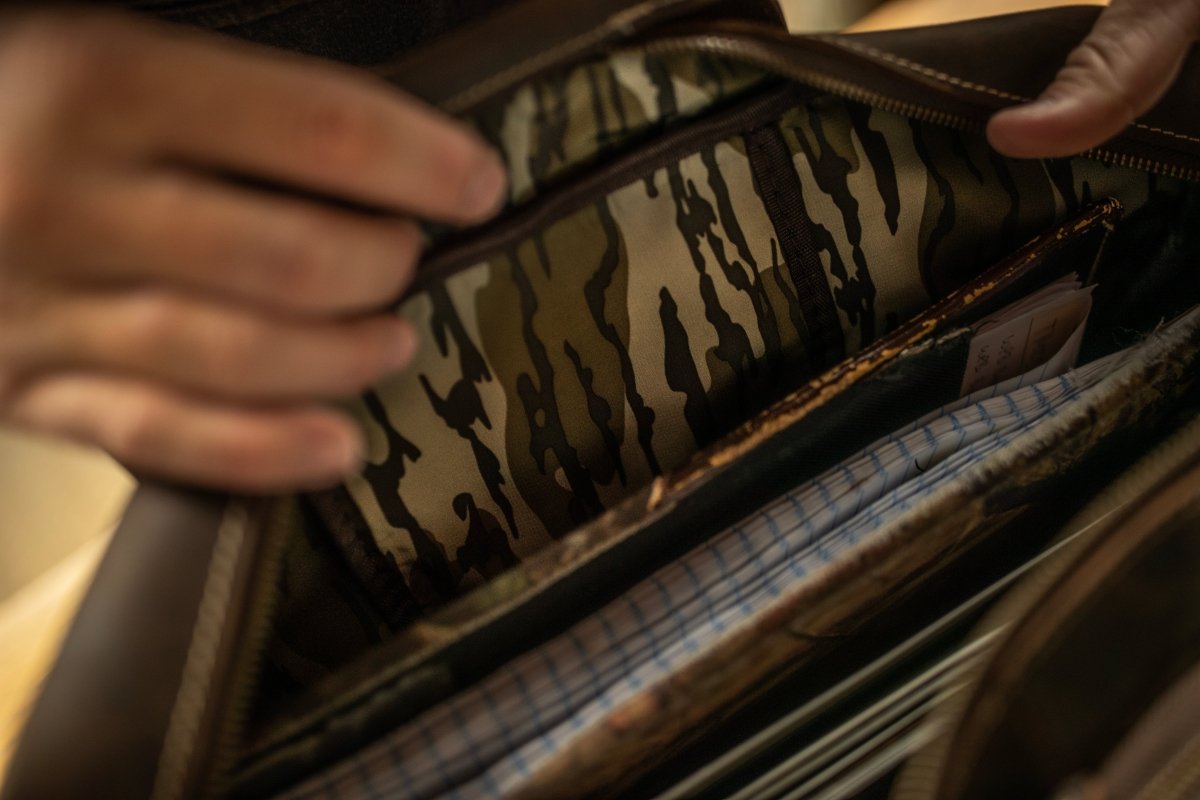 "Greenhead" An Original Bottomland Full Grain Buffalo Leather Briefcase