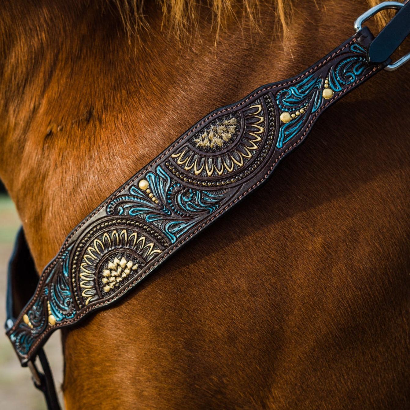 Dark Oil Floral Hand Painted Breastcollar #FK108