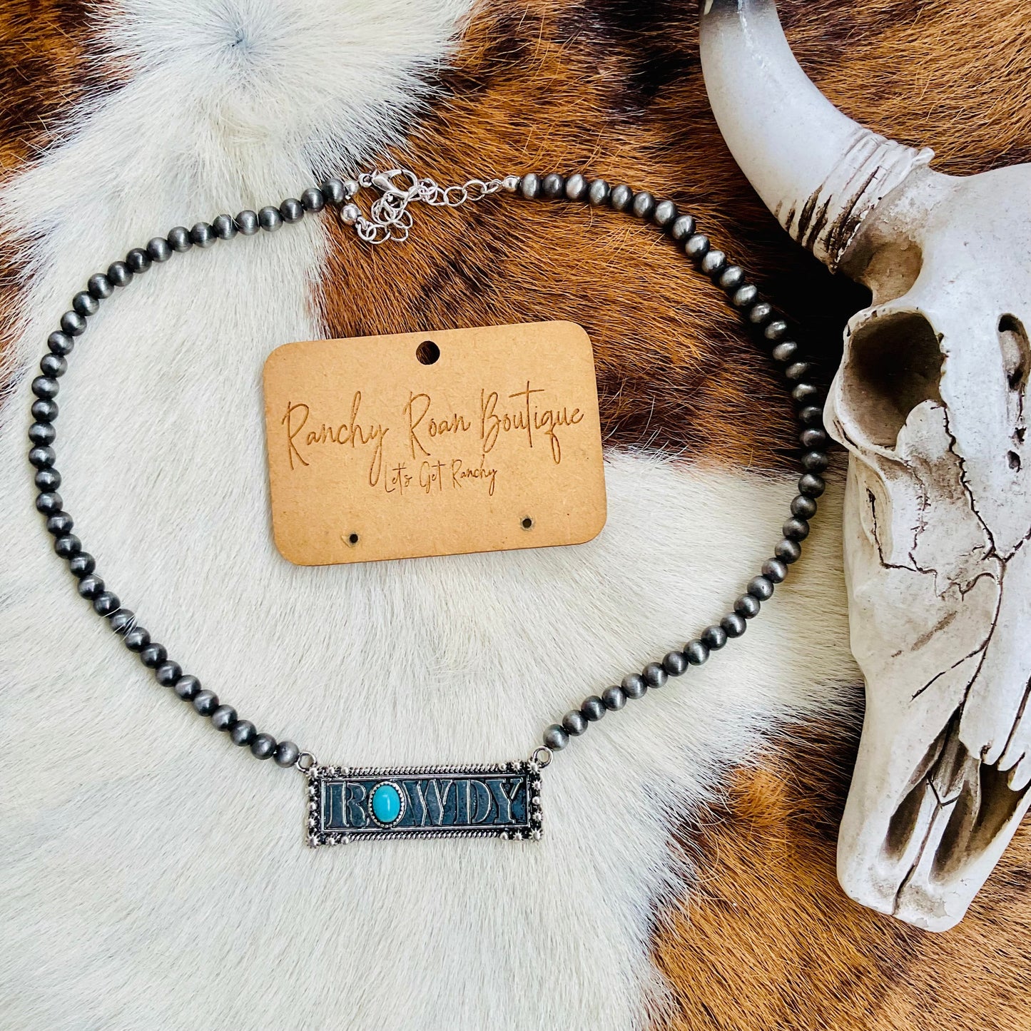 Western ROWDY Bar Necklace