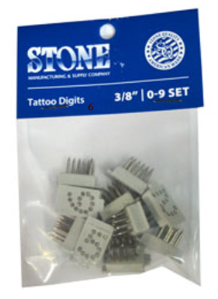 Stone: Tattoo Digits 0-9 Set