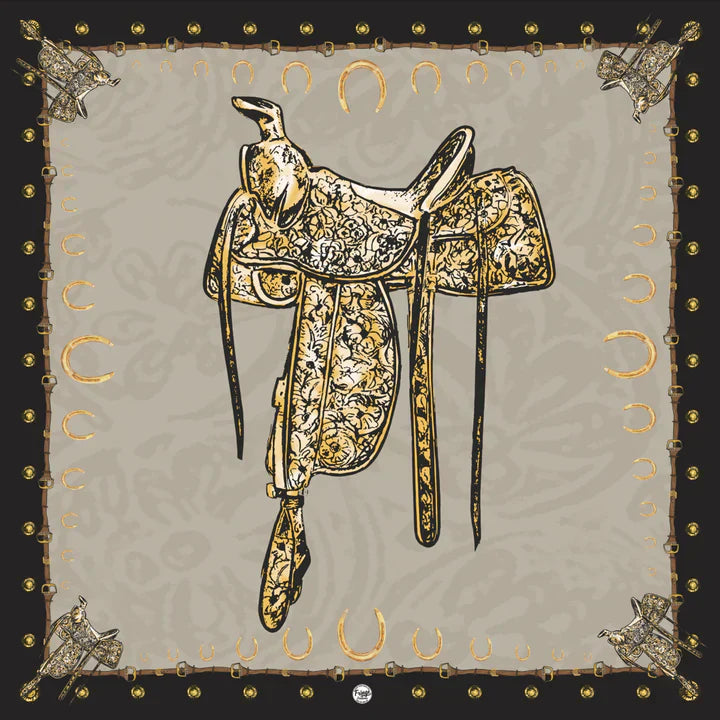 Saddle Up Long Scarf - Taupe