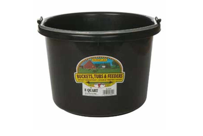 8QT BLACK PLASTIC BUCKET