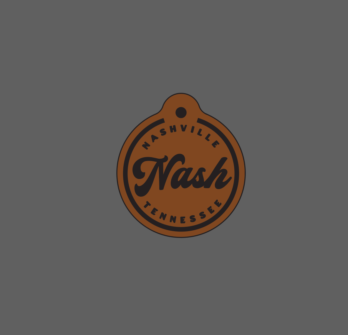 Nash Leather Keychain Circle Style