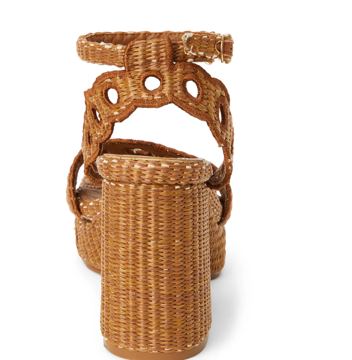 Moorea Platform Heeled Sandal in Cognac