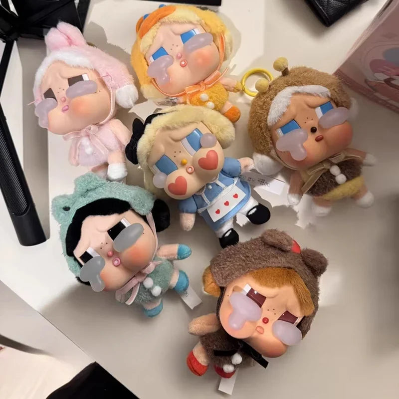 Unleash Fun Surprises with the Crybaby Crying Again Series Blind Box Vinyl Face Doll Keychains - Collect Them All!