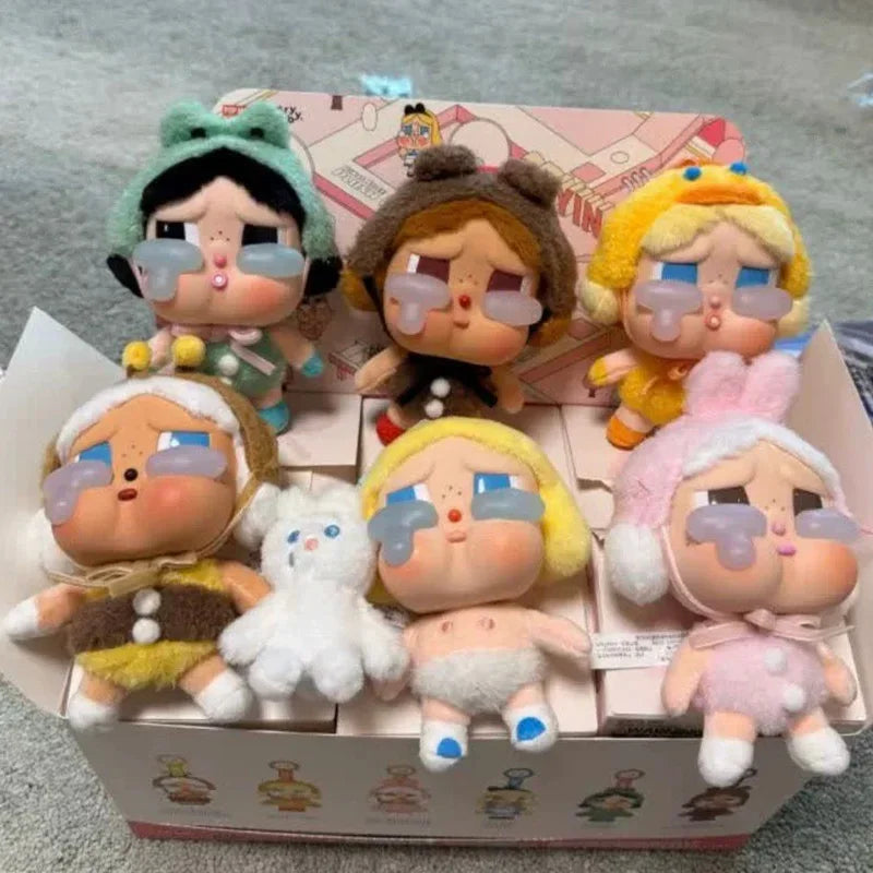 Unleash Fun Surprises with the Crybaby Crying Again Series Blind Box Vinyl Face Doll Keychains - Collect Them All!