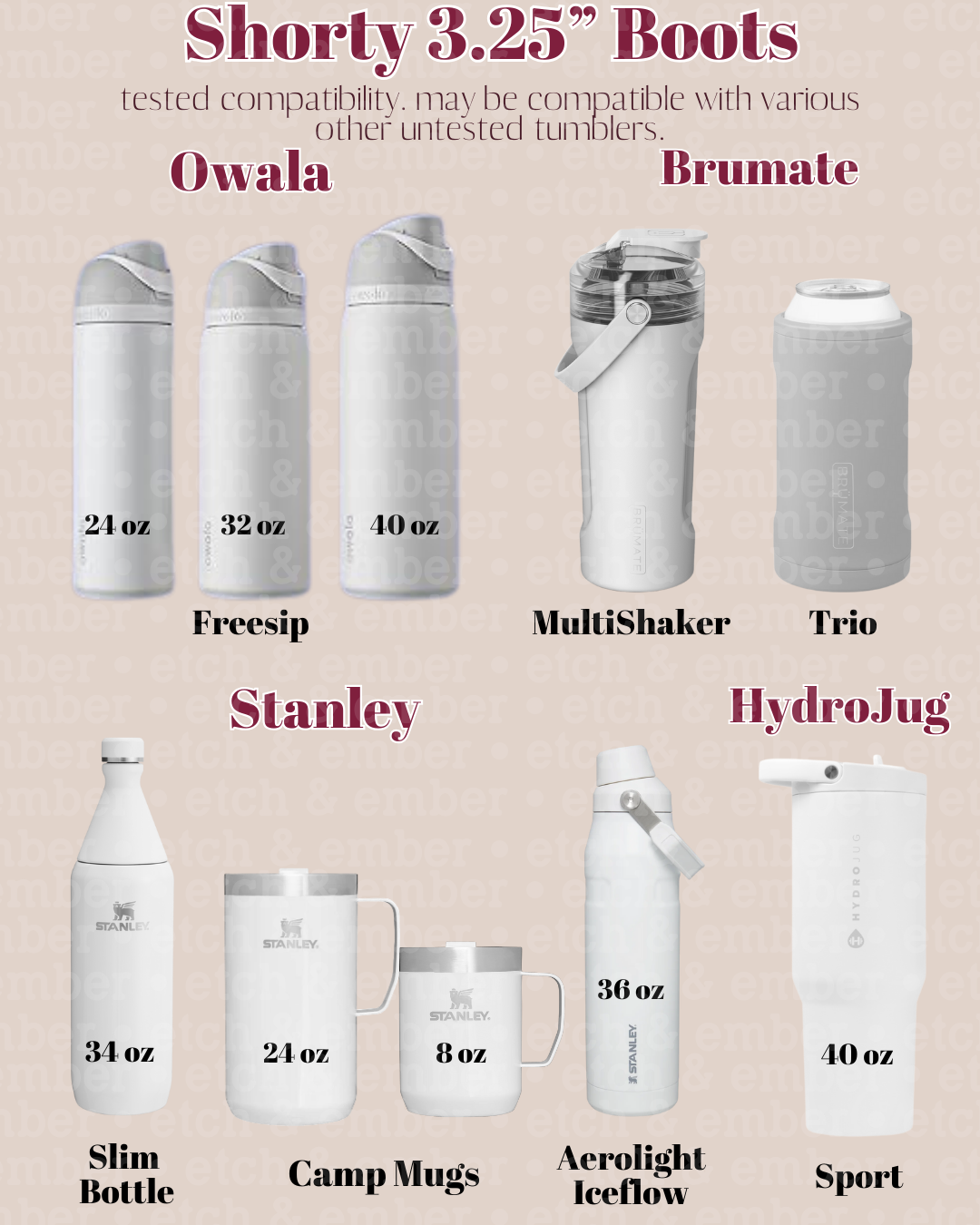 Owala Back Girl 3.25” Shorty Tumbler Boot