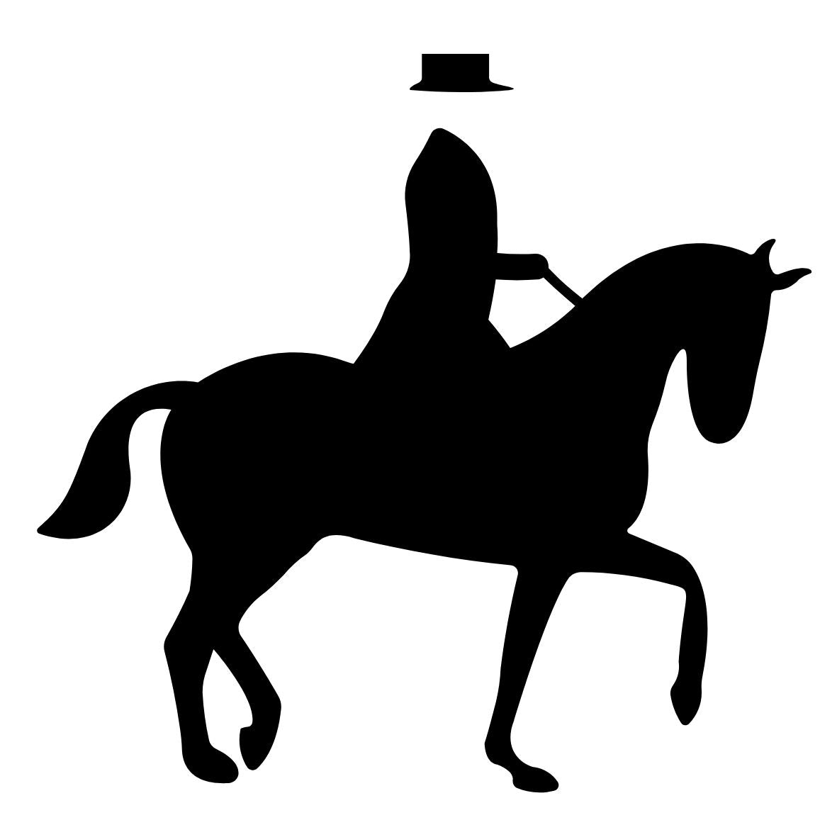 Die Cut Vinyl Stickers - 3x3 - Dressage Silhouette