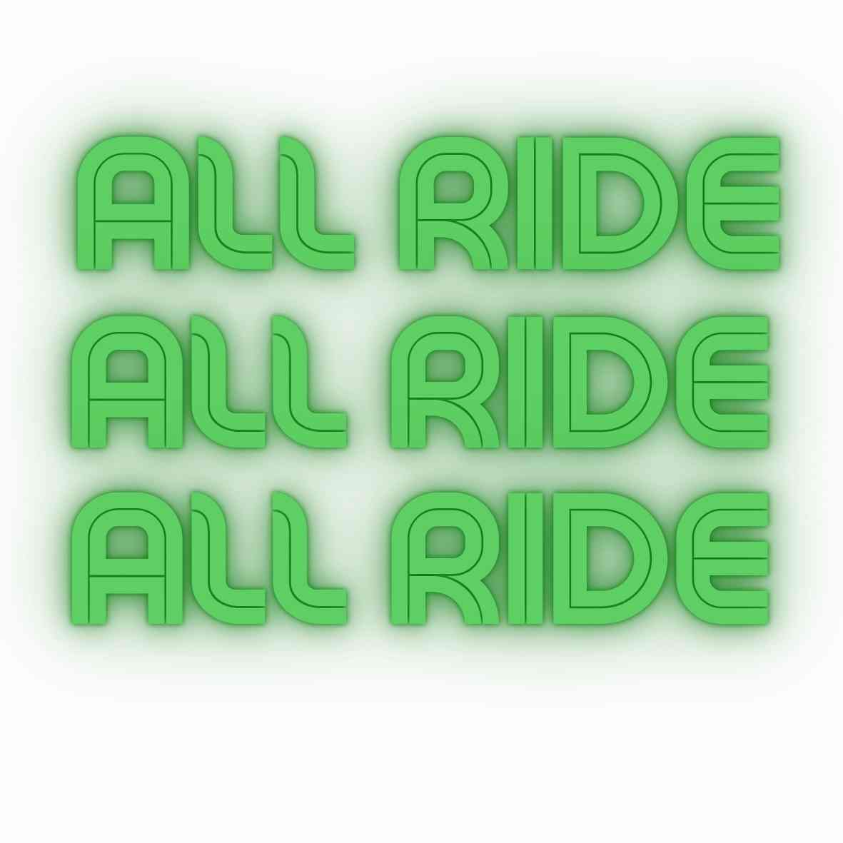 Die Cut Vinyl Stickers - 3x3 - All Ride, All Ride, All Ride