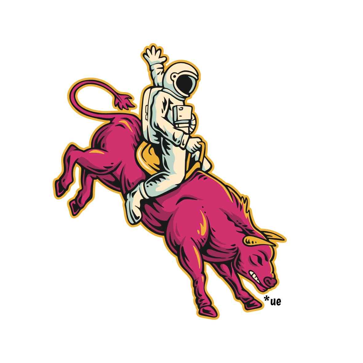 Die Cut Vinyl Stickers - 3x3 - Space Cowboy