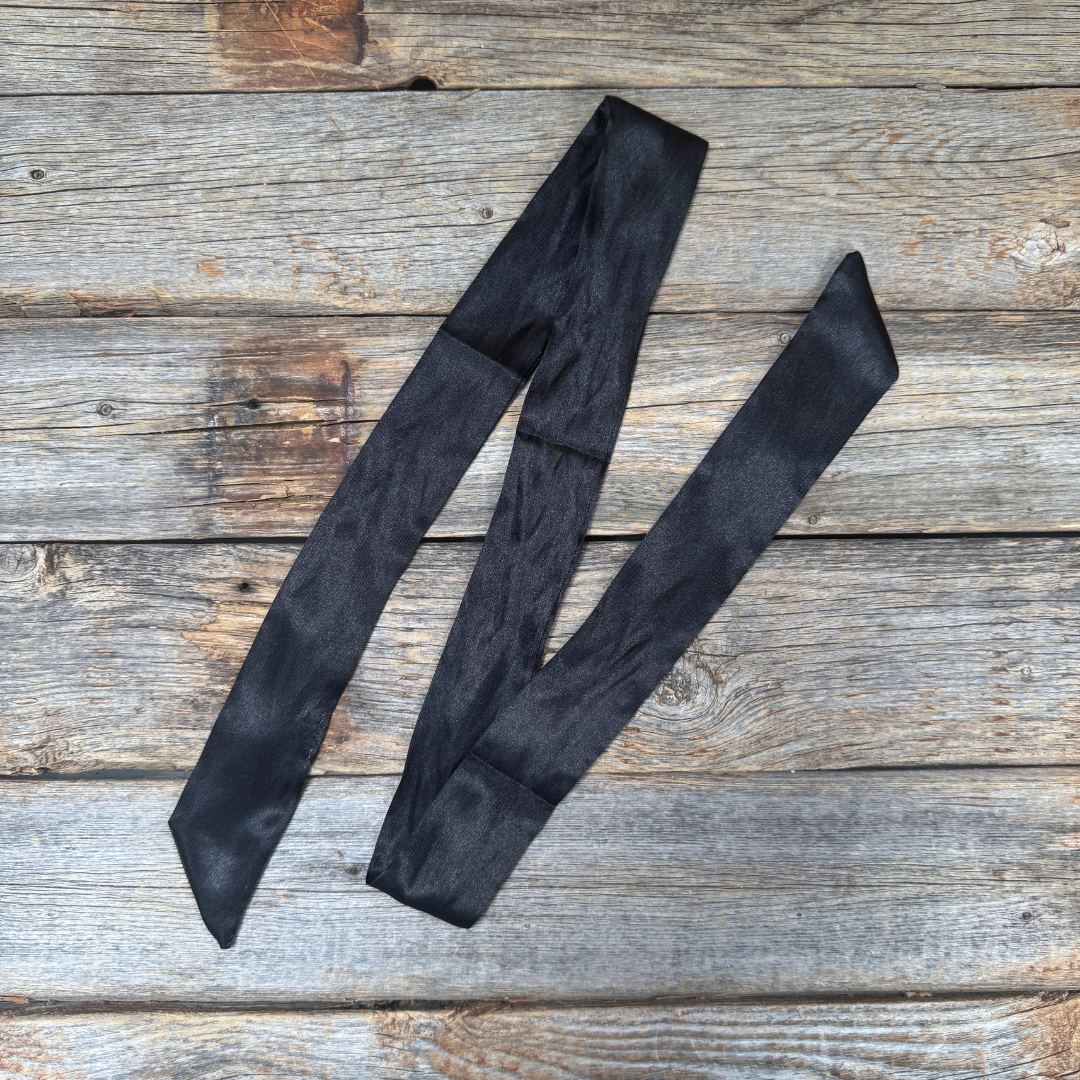 Black Western Skinny Mini Wild Rag Scarf / Cowgirl Necktie #TW300