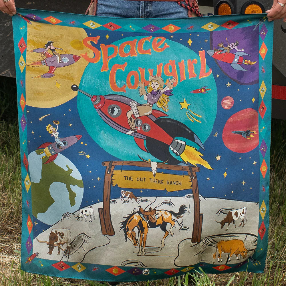 Space Cowgirl Shorty Scarf - Blue