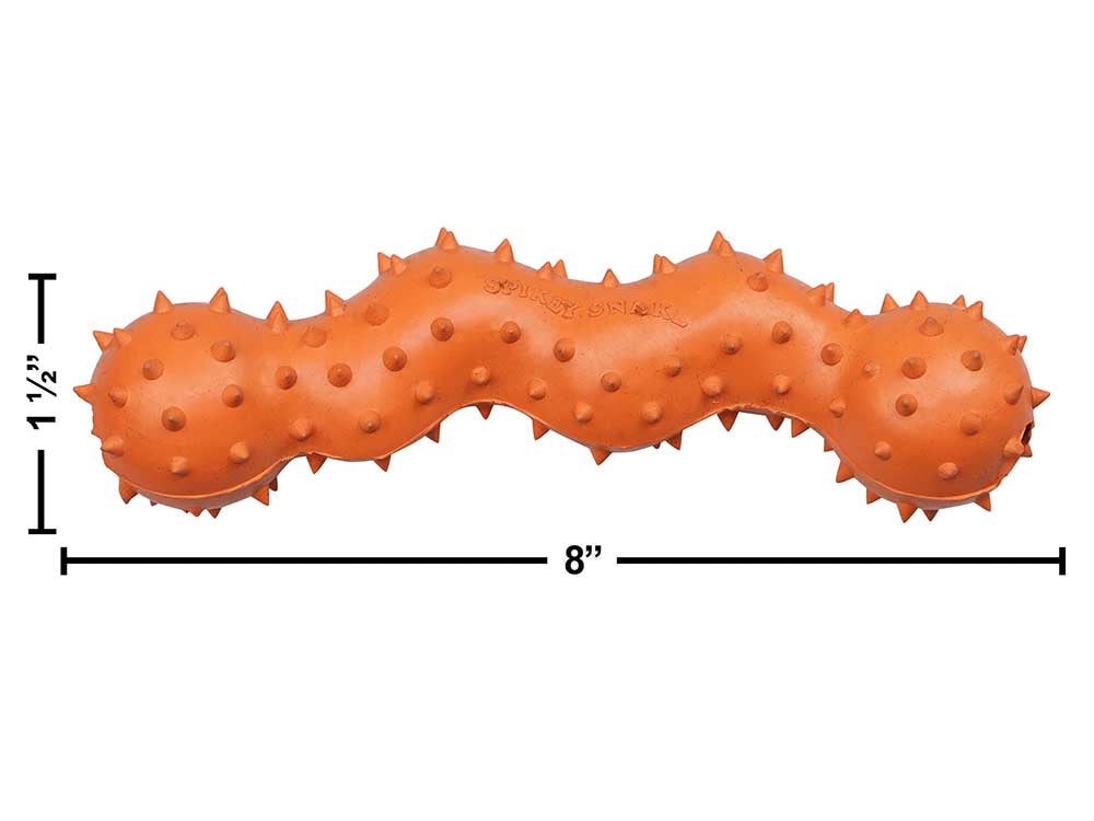 Spikey Snake Rubber Dog Toy