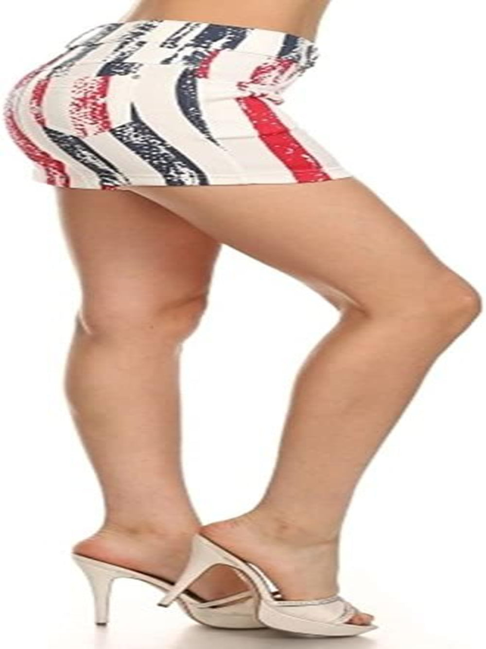 Yelete Stars & Stripes Stretch Shorts- S/M