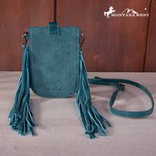 Montana West Hair-on Cowhide Fringe Phone Crossbody