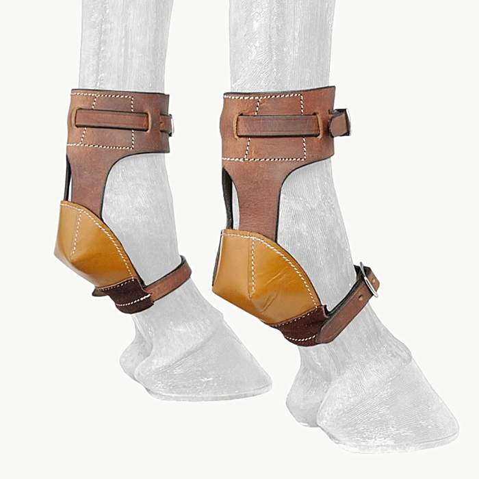 LEATHER SKID BOOTS W/ LINED HEEL CUP