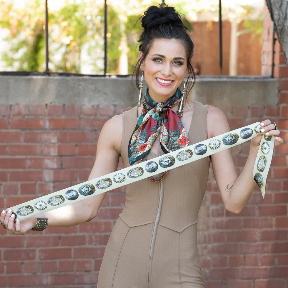 Twilly Big Concho Scarf - Bone