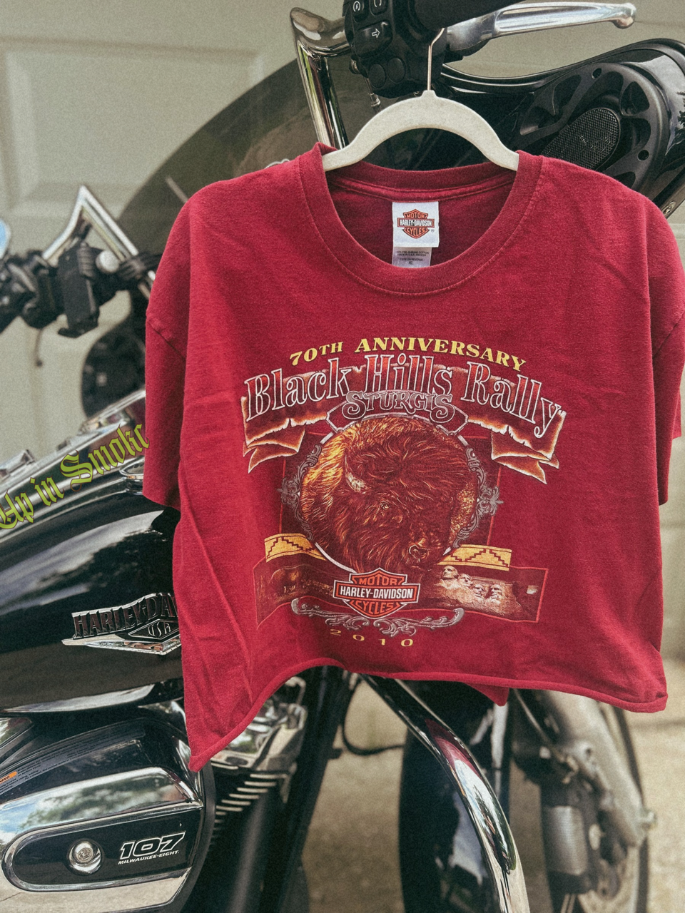 2010 Black Hills Rally Sturgis cropped tee-size XL