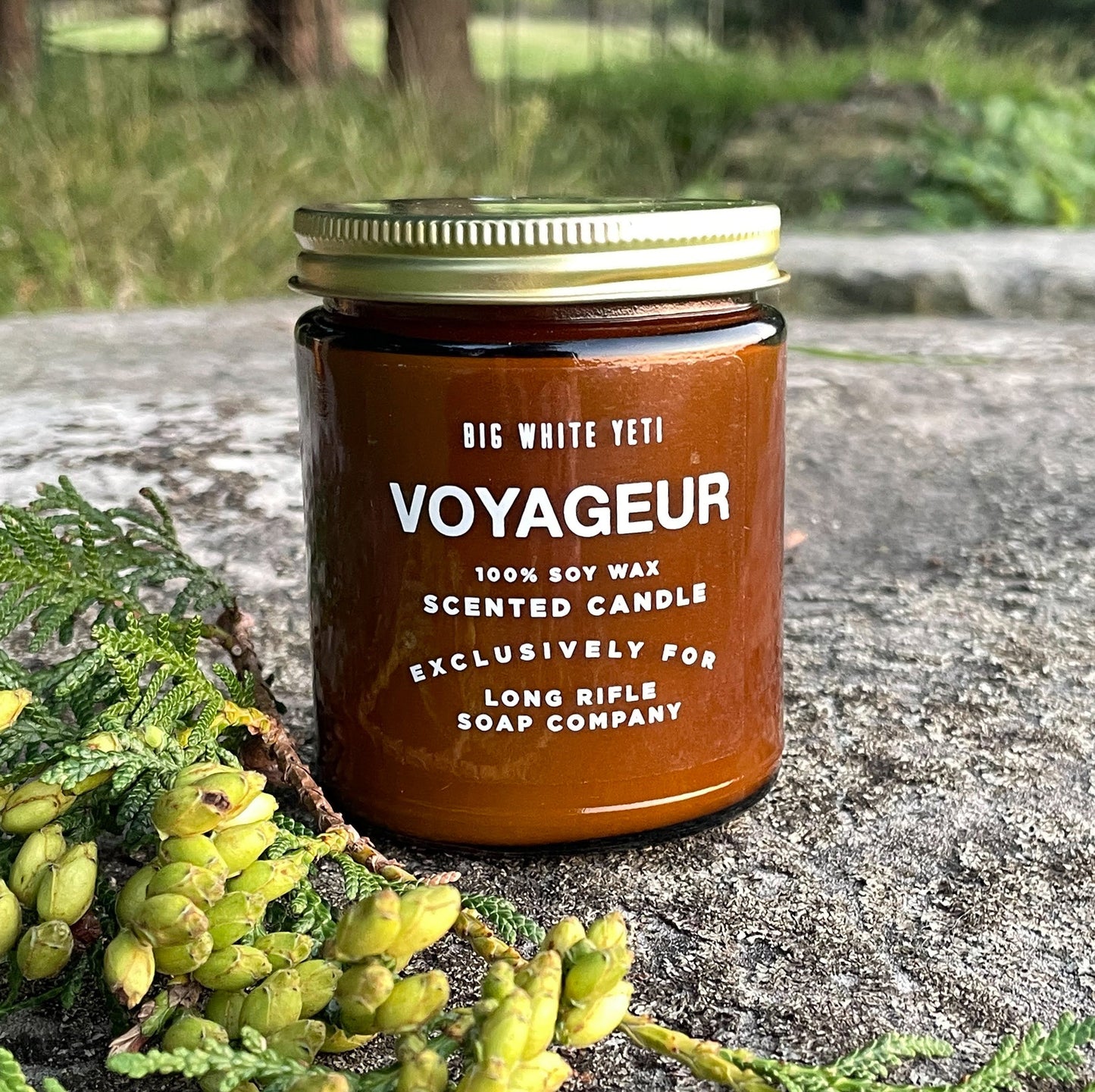 Voyageur Candle by Big White Yeti | 9 oz Amber Jar