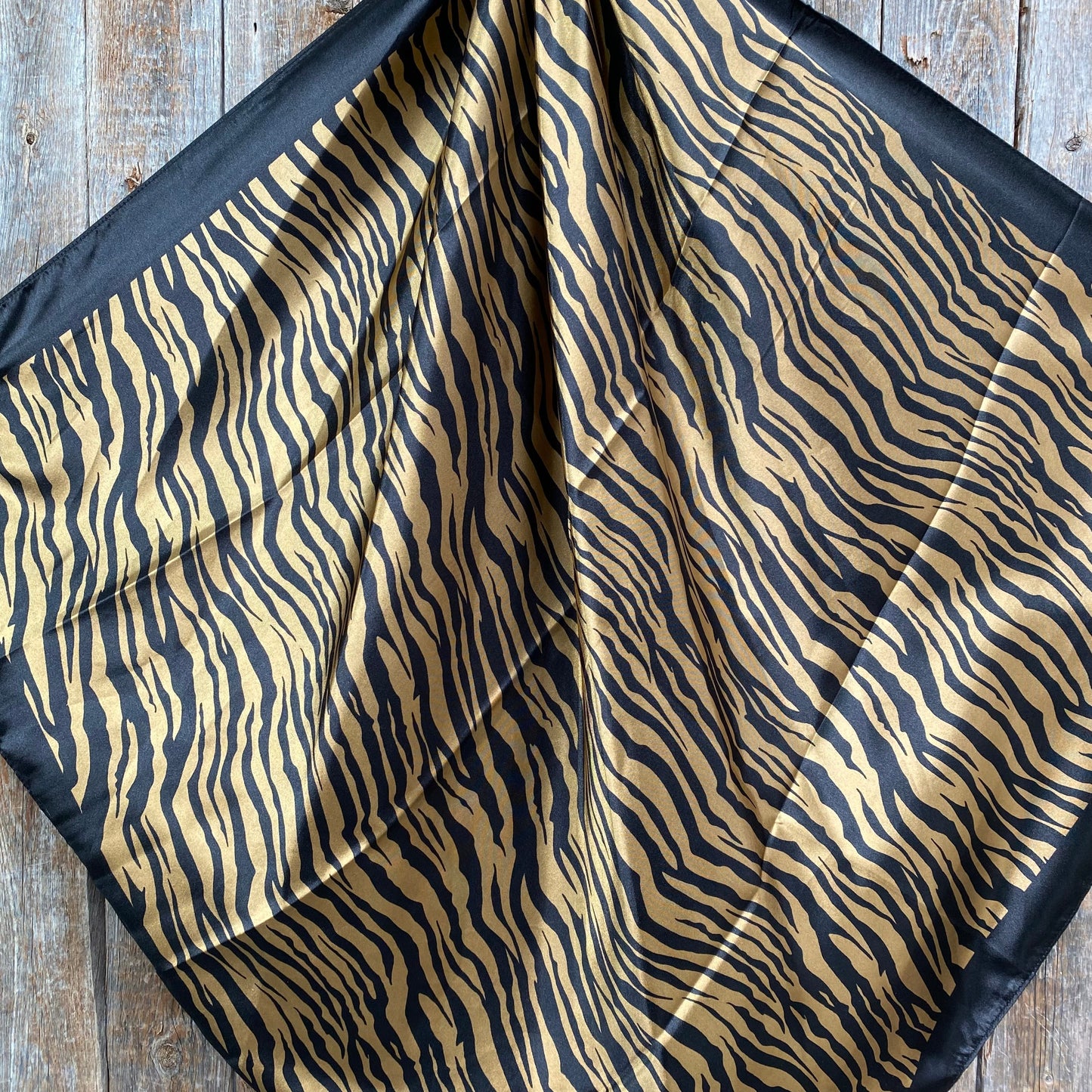 35X35" Brown Zebra Wild Rag / Scarf WR3376
