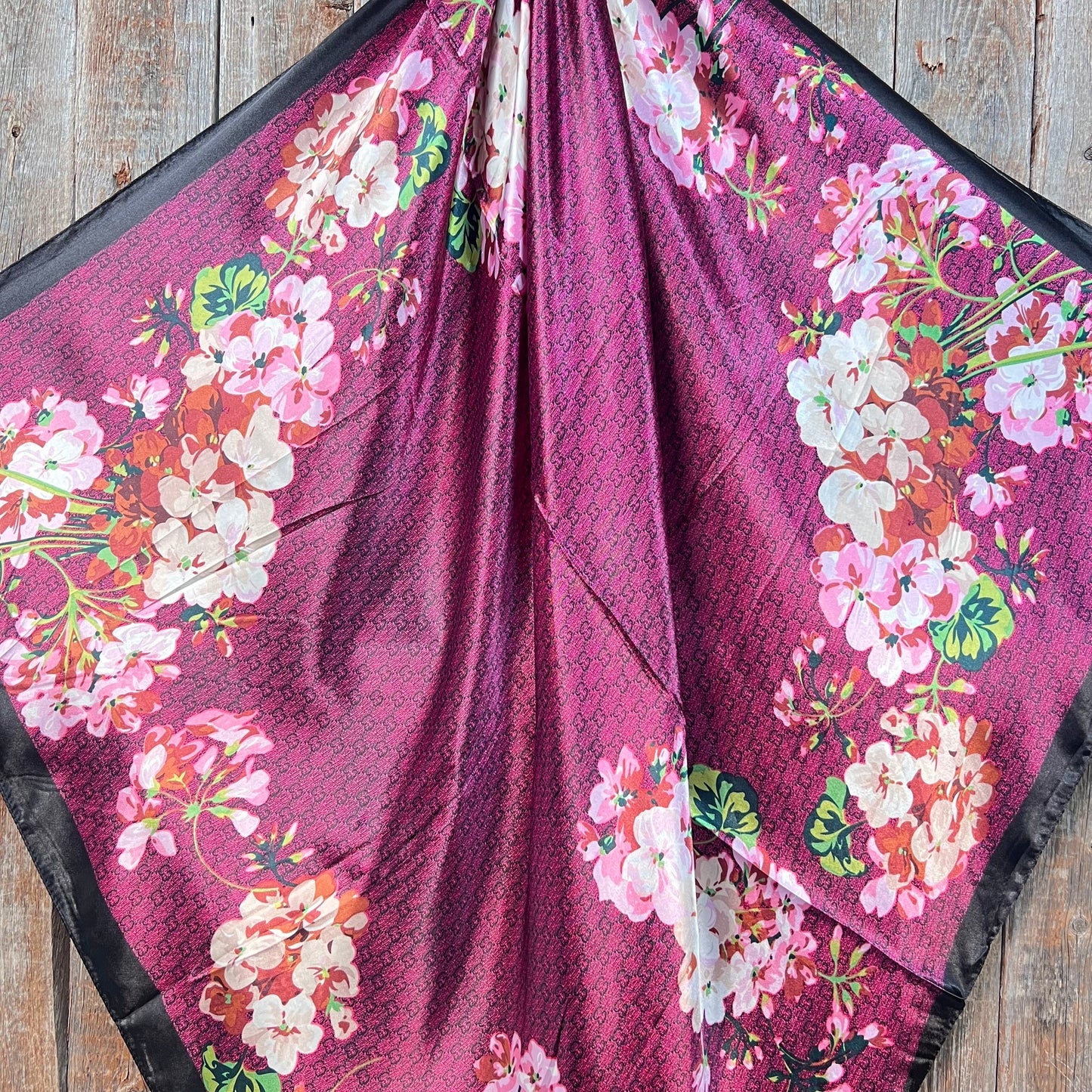 35X35" Dark Pink Cherry Blossom Wild Rag / Scarf WR407