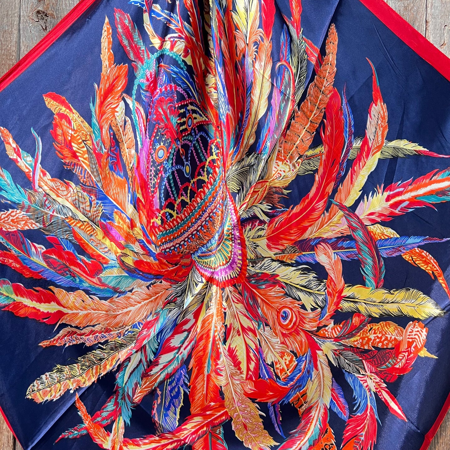 35X35" Feathers Wild Rag / Scarf WR642